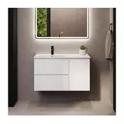 Kopalniška omarica z umivalnikom HELSINKI 95 cm, leva/bela