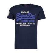 Superdry Majice s kratkimi rokavi VL TEE Modra