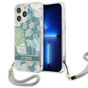 Guess ovitek za iPhone 13 Pro Max, zelena, Flower Strap