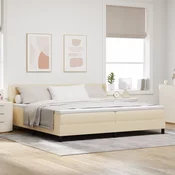 vidaXL vidaXL Postelja boxspring z vzmetnico z vzmetnico krema 200 x 200 cm, (5000127459)
