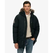Superdry za moške. M5011929A Everest Faux Fur Parka temno zelena (XL), Priložnostno, Poliester