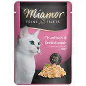 MIAMOR Vlažna hrana za macke, Fileti u želeu tuna i kraa Feine Filets, 100g