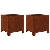 Vidaxl Garden Planters 2 kosa 30x30x30 cm Weathering Steel