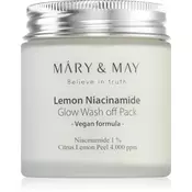 MÁRY & MAY Maska za obraz Lemon Niacinamide Glow Wash off Pack 125 g