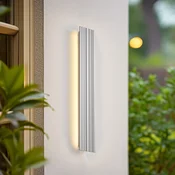 Zunanja LED-stenna svetilka Lucande Melira, dolžina 60 cm, svetlo siva - Sodobni - Aluminij