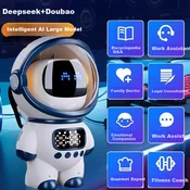 Wanhuo Bean AI Bluetooth zvucnik i alarm Astronaut, Beli