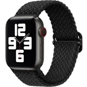 GS Najlonski pašček za Apple Watch 1/2/3/4/5/6/7/8/9/10/11/SE 38/40/41/42 mm, črne barve