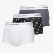 Bokserji Calvin Klein Low Rise Trunk 3Pk White/ Collegiate Logo Back/ Turbule S