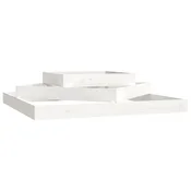 Vidaxl Visoka greda bela 112x112x27 cm trdna borovina