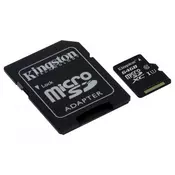 KINGSTON memorijska kartica SDC10G2 128GB + SD adapter