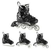 shumee NH10905 4-v-1 črni LED rolerji z nastavljivo hokejsko lopatico nils extreme NH10905 4-v-1 črni LED rolerji z nastavljivo hokejsko lopatico nils extreme - 5907695520125