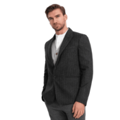 OMBRE Moška jakna s tankimi črtami STYLE graphite MDN124307 L