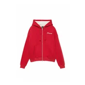 Pull&Bear Jopa na zadrgo rdeča/bela