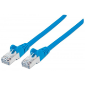 Intellinet LAN (RJ45) Mreža Prikljucni kabel CAT 6A S/FTP 10 m Plava boja Zašticen s folijom, Pletena zaštita, Sa zaštitom, Podržava HDMI,