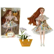 Lutka za igru Emily za modnu reviju sa torbom Lucky - 30 cm