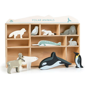 Drevené polárne zvieratká na policke Tender Leaf Toys 10 druhov ladových živocíchov TL8484