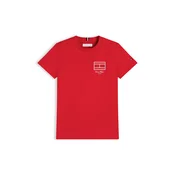 TOMMY HILFIGER Majica OUTLINE  rdeča / bela