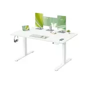 Songmics Višinasto nastavljiva pisalna miza 140x80x72-120 cm bela