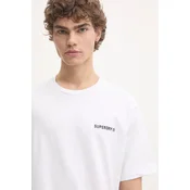 Bombažna kratka majica Superdry moška, bela barva, M1012083A-T7X