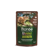Monge BWild Grain Free mokra hrana za velike macke- bivol s povrcem 85 g