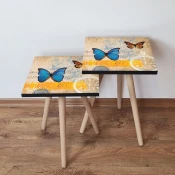 Hanah Home Set klub stocica 2Shp58, 2 komada, Šareni