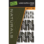 Naturals Size 7 Lead Clips & pegs (CAC829)
