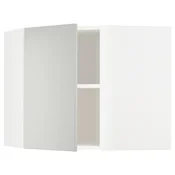 METOD Ugaoni zidni element s policama, bela/Havstorp svetlosiva, 68x60 cm