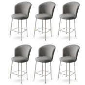 Hanah Home Set barskih stolica Fora, 6 komada, Sivi