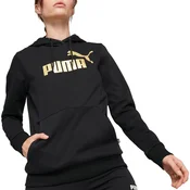 PUMA DUKS PUMA ESS+ METALLIC LOGO HOODIE FL ŽENE