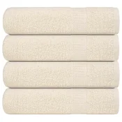 Vidaxl Brisače za roke FROGN 4 kosi kremne barve 50x100 cm 360 g/m2