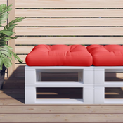 Jastuk za palete crveni 60 x 60 x 12 cm od tkanine