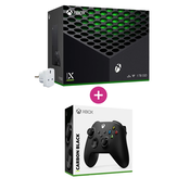 Xbox Series X 1TB (2023–2025) UK + adapter + Xbox brezžični krmilnik (črn) igralne konzole