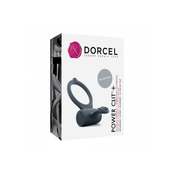Dorcel Power Clit Plus - vibracijski obroček za penis na baterije (črn)