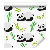 Tapeta s spalnim pandami za dnevno sobo in spalnico 50x1000 cm