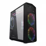 ARMAGGEDDON Kucište T5X PRO Midi Tower, Micro-ATX, ATX, Bez napajanja, Crna