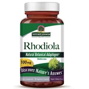 Natures Answer Rhodiola, izvleček, 100 mg, 60 rastlinskih kapsul
