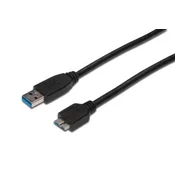 slomart USB 3.1 Gen.1 A/microUSB B kabel, 0,25m, crni