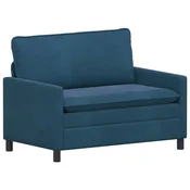 Vidaxl Kavč Modra 126 x 81 x 87,5 cm Žamet
