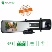 Pametno avto ogledalo NAVITEL MR450 GPS, prednja in zadnja avto kamera, Full HD, 5.5 IPS zaslon, Night Vision, SONY senzor, GPS, aplikacija