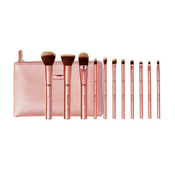 BH Cosmetics set čopičev - 11 Piece Brush Set With Cosmetic Bag - Metal Rose // Blago z napako