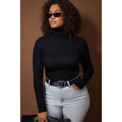 Trendyol Curve Ženska bluza Tbbaw26Af00113, Crna