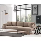 Atelier del Sofa Kutna garnitura Leo 90x65x255cm Siva