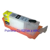 FENIX C-CLI521Bk ARC kartuša brez črnila z auto reset čipom ( ARC) za Canon PIXMA iP3600, iP4600, iP4700, MP540, MP550, MP560, MP620, MP630, MP640, MP980, MP990, MX860, MX870 - polnilna