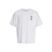 Jack & Jones Plus Majica JORVacation  temno zelena / bela