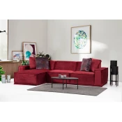 Atelier del Sofa Ugaona garnitura 100x76x170cm Crvena