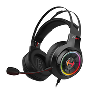 Gaming slušalke Edifier HECATE G4 TE z udobnimi ušesnimi blazinicami, 7.1 večkanalnim zvokom, snemljivim mikrofonom in RGB osvetlitvijo - črne