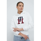 TOMMY HILFIGER Sweater majica, ecru/prljavo bijela / boja vina / crna