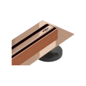 Mexen Flat 360° Slim rotacijski linearni odtok 110 cm, rožnato zlato - 1641110