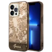 Guess Etui Guess Porcelain Collection na iPhone 14 Pro Max - beżowe