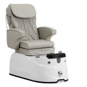 Električni stol za pedikuro - z osvetljenim pladnjem za noge in masažnimi funkcijami - 105 W - 150 kg - bež